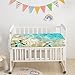 Datura home Crib Bedding Set,3pcs Nursery Crib Bedding with Comforter Crib Sheet & Crib Skirt,Sea Turtle Beach Printed Nursery Bedding for Baby Boys and Girls(Turtle)
