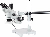 Vista 13 de AmScope SM-3T microscopio estéreo trinocular profesional con zoom estereoscópico SM-3T con control simultáneo de enfoque, oculares WH10x, aumento