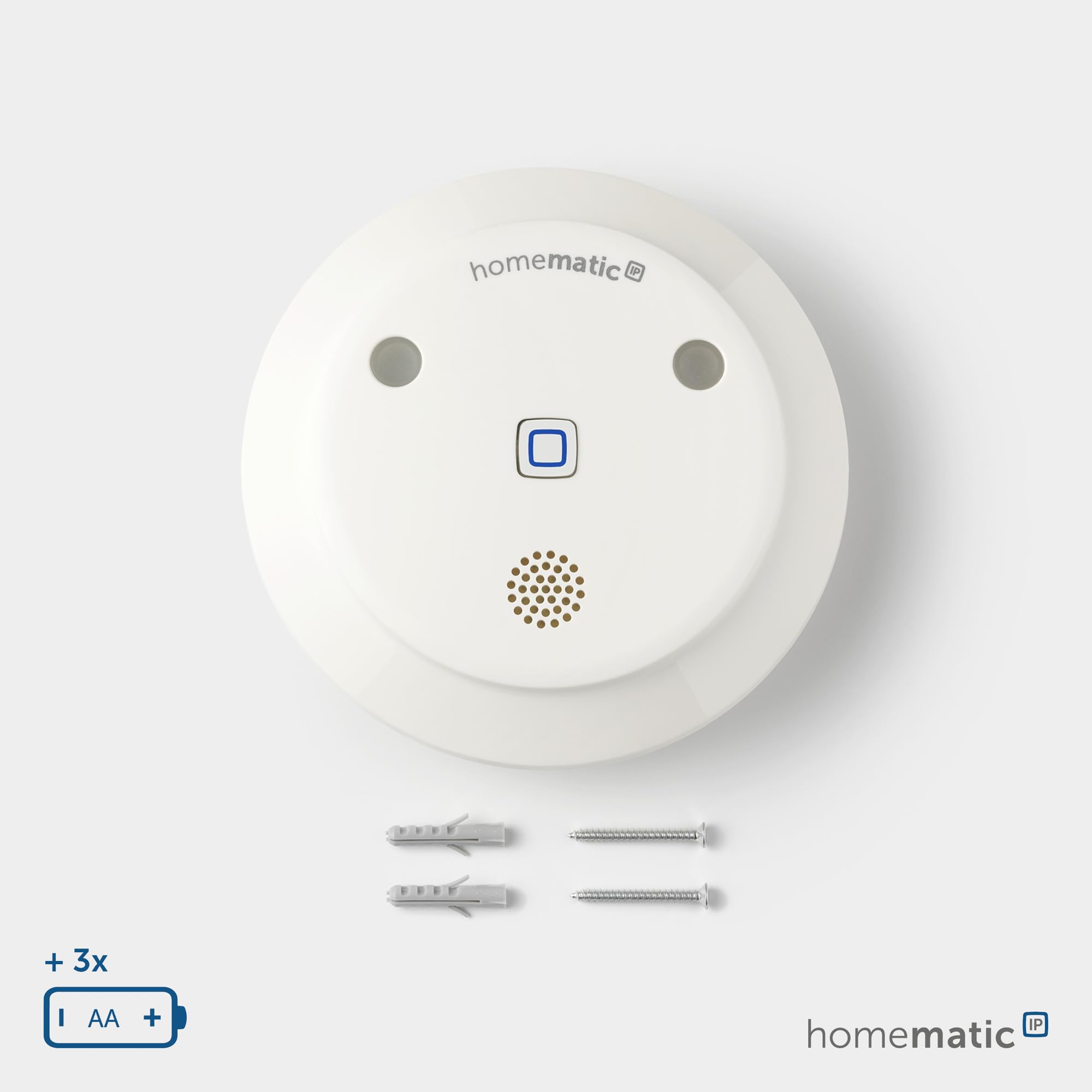 Homematic IP Alarmsirene, Smart Home, kabellose Funk-Innensirene mit App-Funktion warnt hörbar, sichtbar und per Push-Nachricht, 153825A0