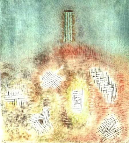 Huile sur toile Paul Klee pour effacer les murs vides