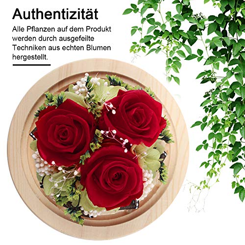 StillCool Eeuwige roos, handgemaakte frisse bloem roos met mooi creatief hartdesign een cadeau voor Valentijnsdag… - Afbeelding 5