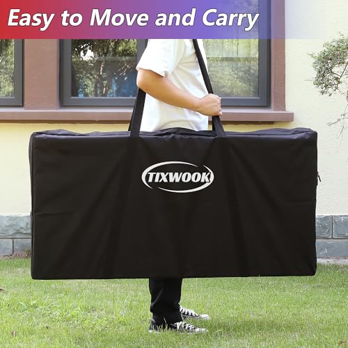 Image of Cornhole Board Set with Ring Toss Game, Soild Wood Cornhole Game Set with 8 Bean Bags and 2 Cornhole Boards, 3x2 ft Premium Corn Hole Games for Adults and Family