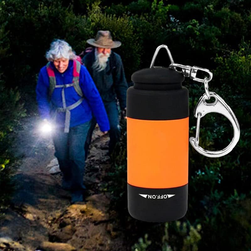 Miniatura 2 de Mini llavero linterna USB recargable luz LED impermeable llavero de mano linterna acoplable a llavero para acampar al aire libre linterna diaria