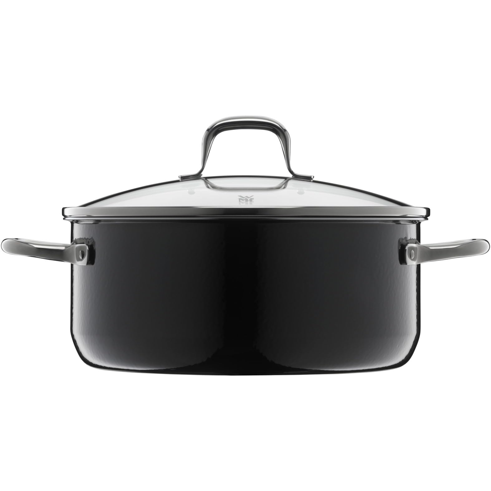 WMF Fusiontec Inspire Kleine kookpan, 16 cm, glazen deksel, vleespan, inductie, 1,3 l, kleine kookpan, high-tech keramiek, krasbestendig, ongecoat, donkerblauw, gemaakt in Duitsland