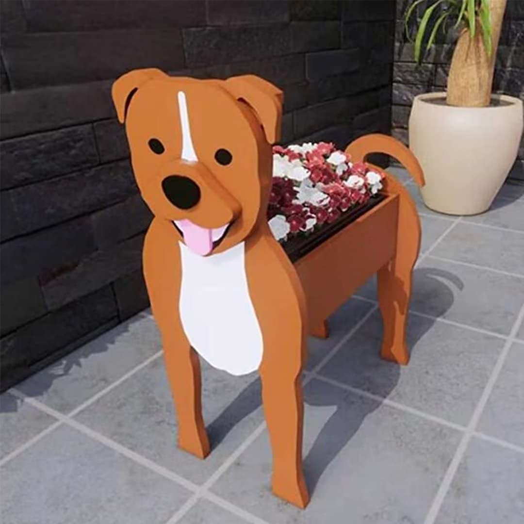EIMOPE Cute Flower Pot Dog Planter, Garden Flower Planters Animal Shaped Flower Pot, Dog Plant Pots For Garden Flower Cactus Air Plants, Home Decor Gift — image 1