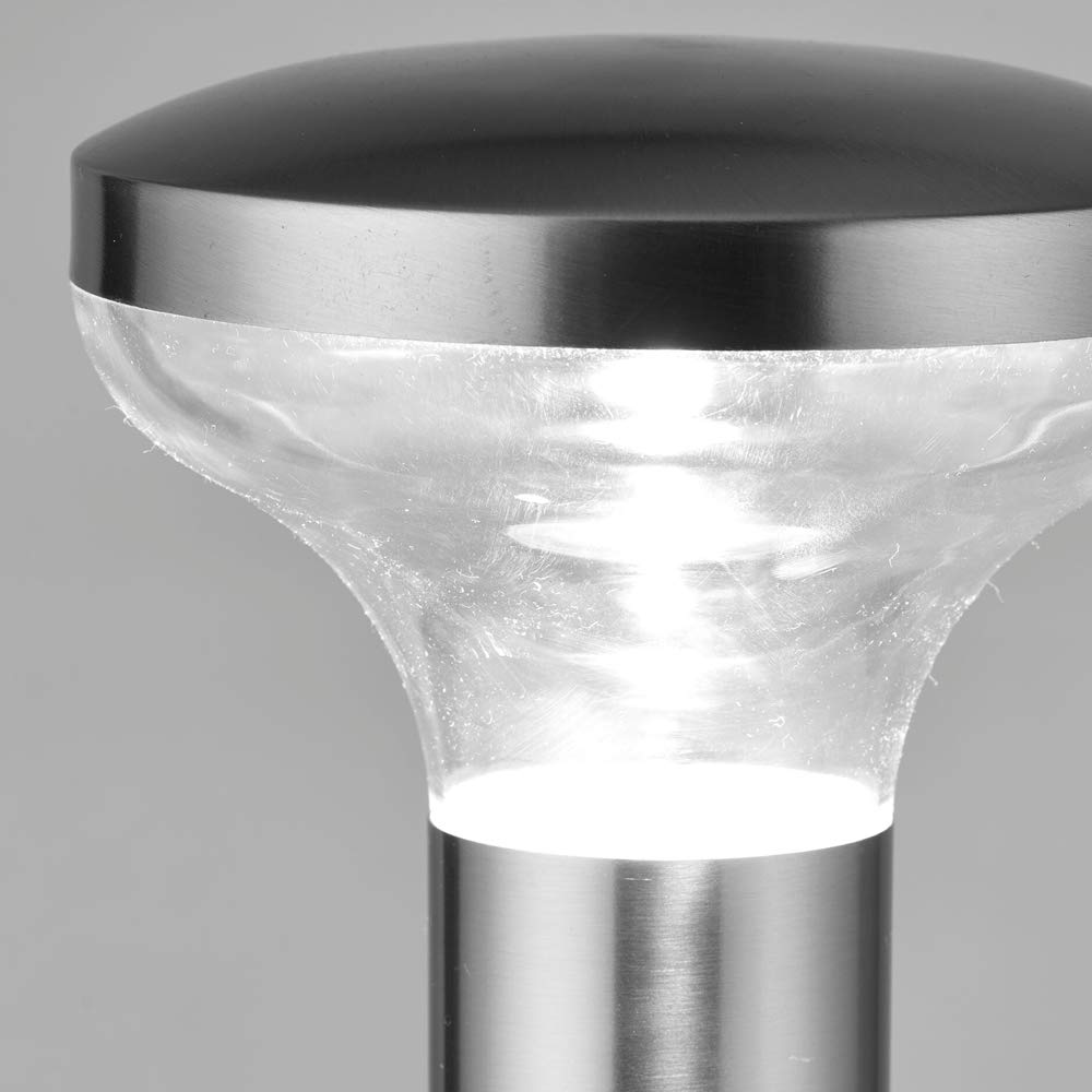 2 sztuki | 1 m zewnętrzna lampa słupkowa | słupek stalowy klasy morskiej | Nowoczesna metalowa lampa ogrodowa na podwórko | Patio, podjazdy i ścieżki | żarówka GU10 3,5 W | Zewnętrzny zestaw odporny na warunki atmosferyczne IP44