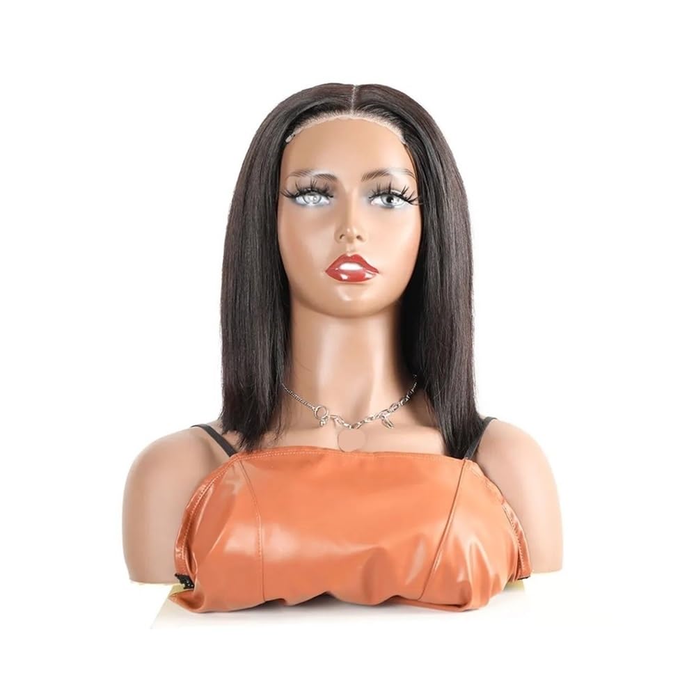 Haaraufsätze Pelucas Wear and Go for Mujer, de 8 a 14 Pulgadas, Cabello Humano Liso, sin Pegamento, con Encaje 4×4(8inches)