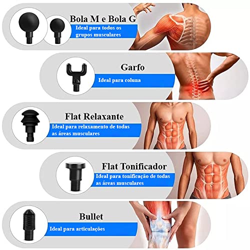 Pistola Massageadora Phoenix A2 Profissional Muscular Corporal Alivio de Dor Tratamento Fisioterapêu