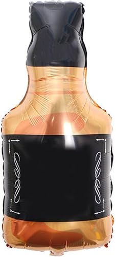 Oumefar Globo de whisky con texto en inglés "Happy Birthday", de papel de aluminio, para decoración de celebración de fiesta interesante, 17.71 x