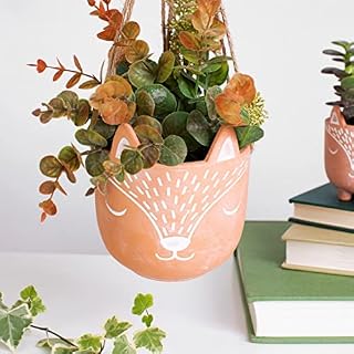 Sass & Belle Woodland Fox Terracotta Hanging Planter
