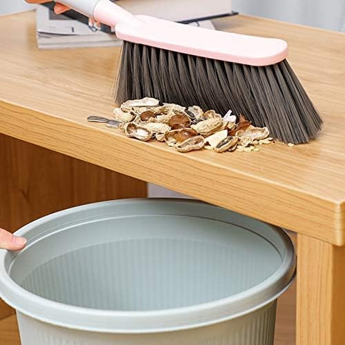 Image of Household Brush Sweeping, Cleaning Floors Long Handle Dust for Tiles, Carpet, Bed, Sofa,Mattress, Window, Bathroom, Car Seat, Curtain, Cleaner Home (Pink)
