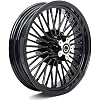 TOFR 21x3.5 16x3.5 Black Front Rear Wheels Rims 36 Fat King Spokes Tubeless For Harley Touring 2000-2007 FLHR Road King FLHX Street Glide Road Glide FLHTC Electra Glide 2001 2002 2003 2004 2005 2006