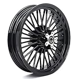 TOFR 16x3.5 Gloss Black Rear Wheel Rim 36 Fat King Spokes Tubeless For Harley Touring FLHR FLHRCS Road King Custom FLHX Street Glide FLTR Road Glide FLHTC Electra Glide 1984-2008