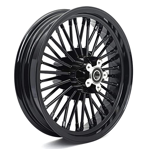TOFR 16x3.5 Gloss Black Rear Wheel Rim 36 Fat King Spokes Tubeless For Harley Touring FLHR FLHRCS Road King Custom FLHX Street Glide FLTR Road Glide FLHTC Electra Glide 1984-2008