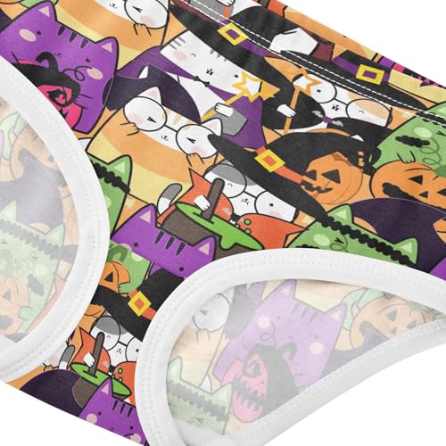 Little Girl Underwear Toddler Panties Kids Undies Halloween Cute Cat Soft Cotton Briefs 2T-8Y4