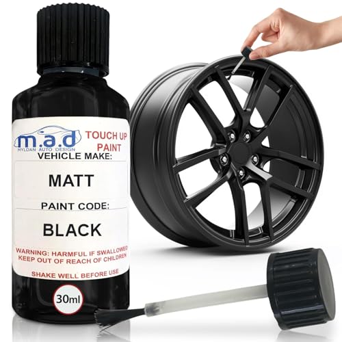 M.A.D MYLDAN AUTO DESIGN M.A.D MATTE BLACK TOUCH UP KIT FOR ALLOY WHEEL AND BODYWORK REPAIR KIT MATTE PAINT
