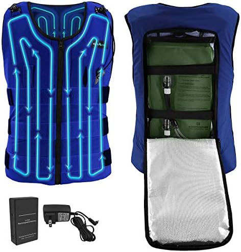 Alphacool 7V Rechargeable Circulatory Cooling Vest 3L Bladder Mini Pump Summer Medium-Large Blue