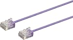 Monoprice Cat6 Ethernet Patch Cable - 0.5 Feet - Black | Stranded, 550MHz, UTP, Pure Bare Copper Wire, 36AWG - Micro SlimRun Series