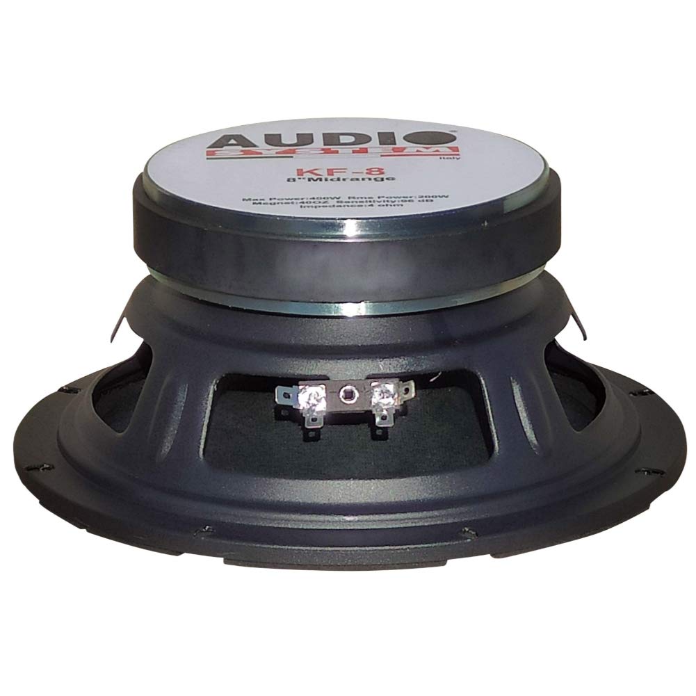 1 MIDRANGE compatibile con AUDIO SYSTEM KF-8 KF8 altoparlante da 20,00 cm 200 mm 8" di diametro 200 watt rms e 400 watt max 4 ohm sensibilità di 96 db auto, 1 pezzo