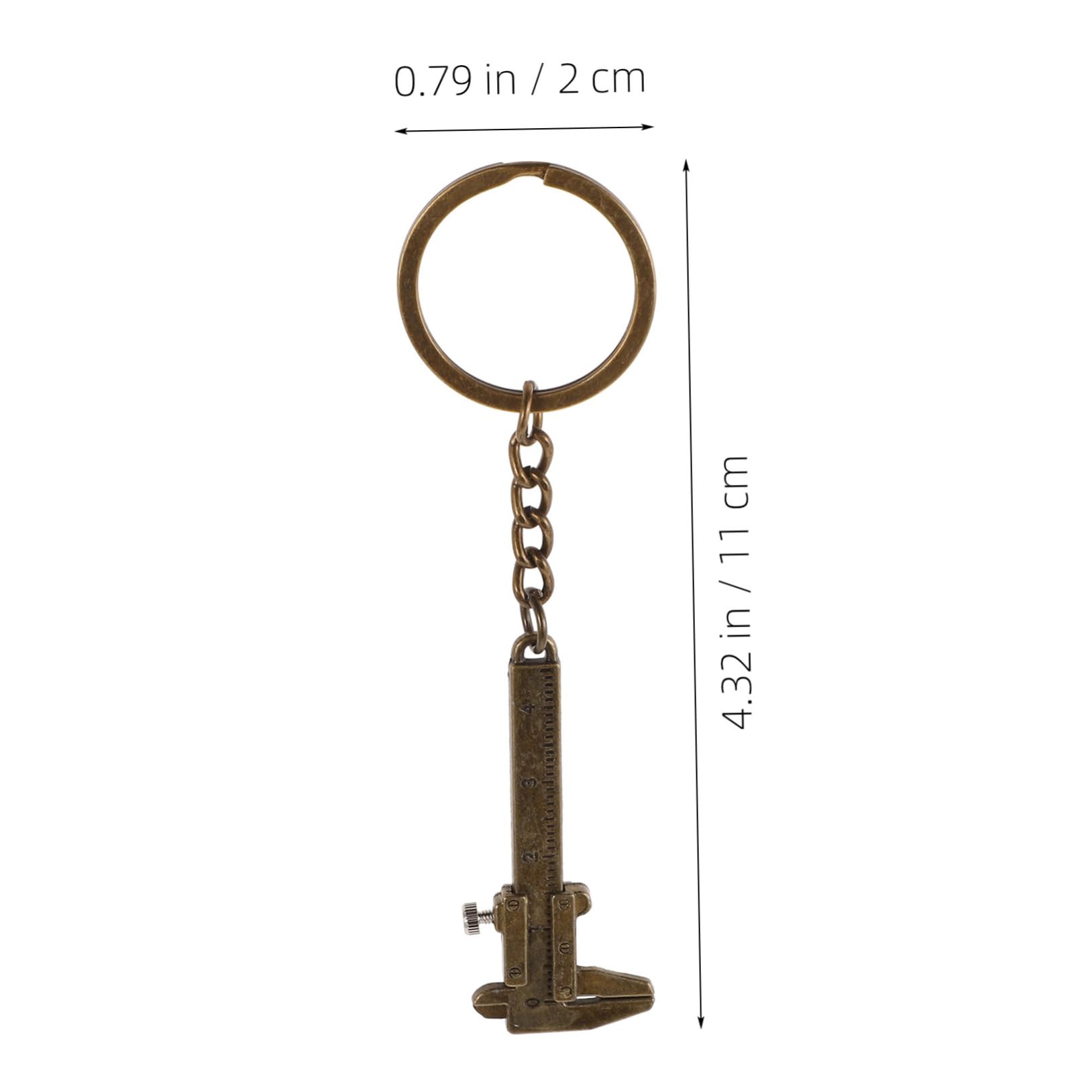 COLLBATH Compact 6-piece Mini Caliper Keychain Multi-function Metal Keyring for Travel and Daily Use