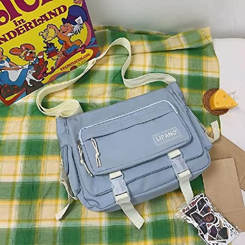 Kawaii Bag with Kawaii Stuffs Messenger Bag Japanese Harajuku Crossbody Bags for Women (Blue Chapter)3
