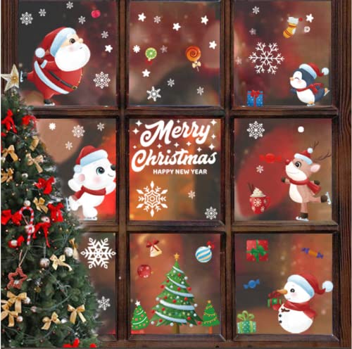 JINCHENG Adesivi Decorativi Natalizi,9 Fogli