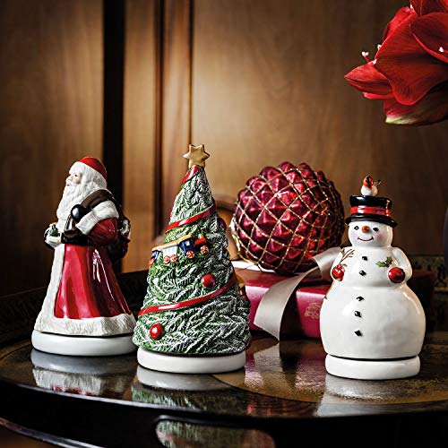 Villeroy & Boch Snowman, White, 9 X 9 X 17 Cm Nostalgic Melody, Rotating Figurine, Hard-Paste Porcelain, Metal, Plastic, 8  X  15 Cm, One Size #TOP1
