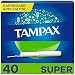 Tampax Tampons with Flushable Cardboard Applicator - Super - 40 ct