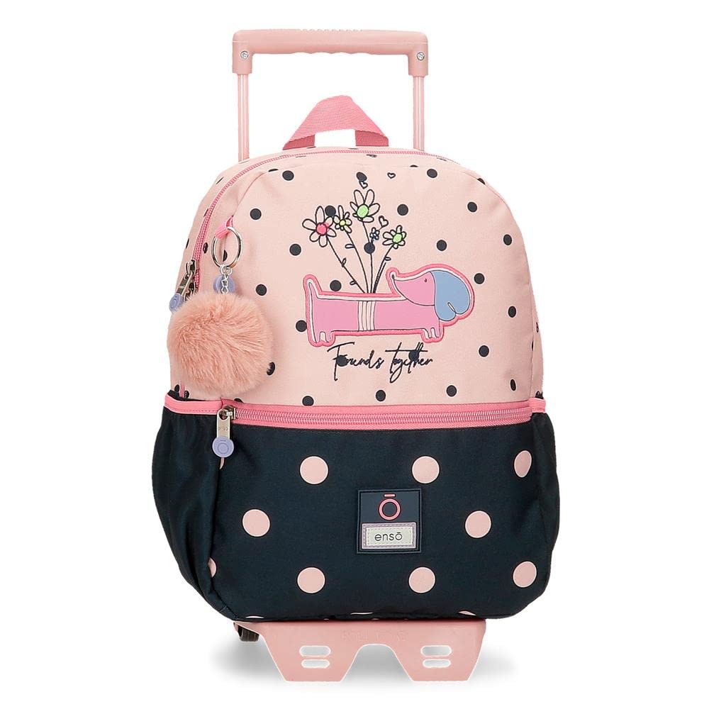 Enso Friends Together Mochila Preescolar Adaptable a Carro Rosa 25x32x12 cms Poliéster 9,6L