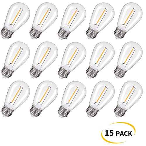 Emitting Shatterproof & Waterproof S14 Replacement LED Light Bulbs – 1W Equivalent to
