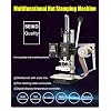 220V Hot Foil Stamping Machine Leather Wood Paper Branding Logo Marking Machine Leather Embossing Machine with Foil Holder (Hot Press Plate: 8x10cm)
