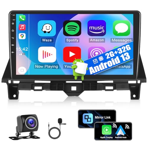 SIXWIN Android 13 Car Stereo for Honda Accord 2008 2009 2010 2011 2012 2013 10.1 Inch Touch Screen 2G+32G CarPlay Android Auto Car Radio Bluetooth GPS Navigation WiFi FM SWC Backup Camera MIC