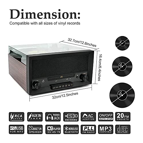 TAISK Platine Tourne-Disque Bluetooth, Tourne-Disque phonographe Vintage 3 Vitesses avec Haut-parleurs intégrés Cadeau… - Les Beatles, Paul McCartney, John Lennon, RIngo Starr, George Harrison TAISK Platine Tourne-Disque Bluetooth, Tourne-Disque phonographe Vintage 3 Vitesses avec Haut-parleurs intégrés Cadeau… – Image 7