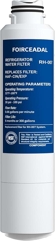 DA29-00020B Water Filter Replacement for Samsung HAF-CIN/EXP, DA29-00020A/B, DA29-00020B-1, 46-9101, 1 Pack