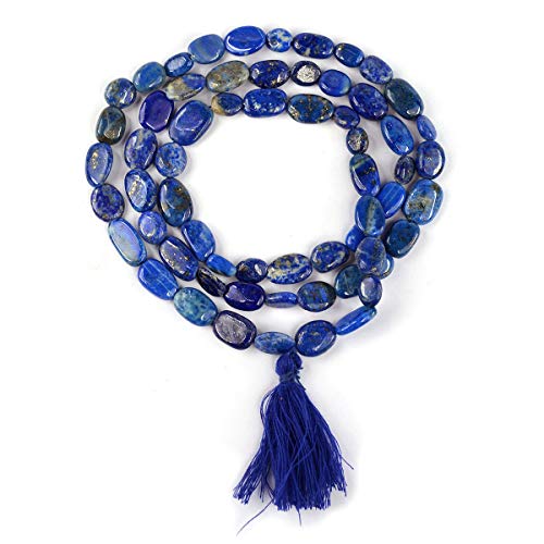 Image of Reiki Crystal Products Natural Oval Crystal Beads Mala Necklace Collection for Men & Women, Reiki Energized Gemstone Jewellery for Meditation, Mindful Living, Spiritual Decor & Everyday Fashion Styling
