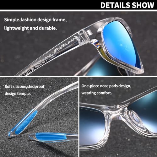 Image of FAGUMA Polarized Sports Sunglasses For Men UV400 Protection | Cycling Driving Fishing