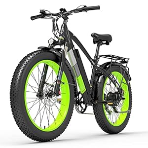 XC4000 26 Inch Electric Bike, Snow Bike With 4.0 Fat Tire, Mountain Bike for Men, Front & Rear Hydraulic Disc Brake