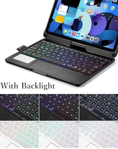 HENGHUI 360° Rotatable Touch Keyboard for iPad Air 11 inch, iPad Air 5th 4th Generation 10.9" - Image 2