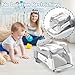 3-in-1 Baby Potty Training Seat with 2 Step Ladder, Splash Guard Anti-Slip Pad, Height Adjustable Toddler Toilet Seat with Soft Cushion for Kids Boys Girls(Grey)