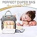 Pantheon Diaper Bag - Backpack Diaper Bags for Baby Girl Boy and Changing Pad Diaper Bags Shower Backpack -Multi-functional Baby Bag with USB Charging Port(Gray)