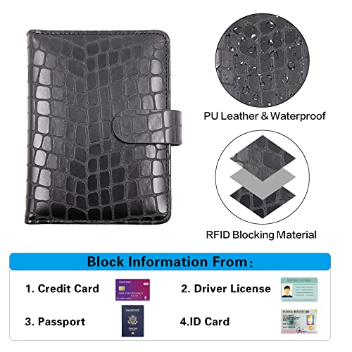 Image of Melsbrinna Premium Leather Passport Holder Covers Case, Waterproof Rfid Blocking Travel Wallet Passport Holder with Pen Holder, Cute Passport Book for Women /Men