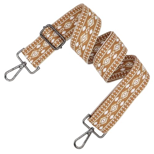 Image of LEMEDE Purse Strap Adjustable Replacement Crossbody Bag Straps Retro Jacquard Embroidery Shoulder Straps for Shoulder Bag