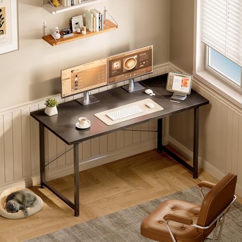 ODK Kleiner Schreibtisch, 120 × 48 cm, Computertisch, Bürotisch, Schwarz – Ansicht 2