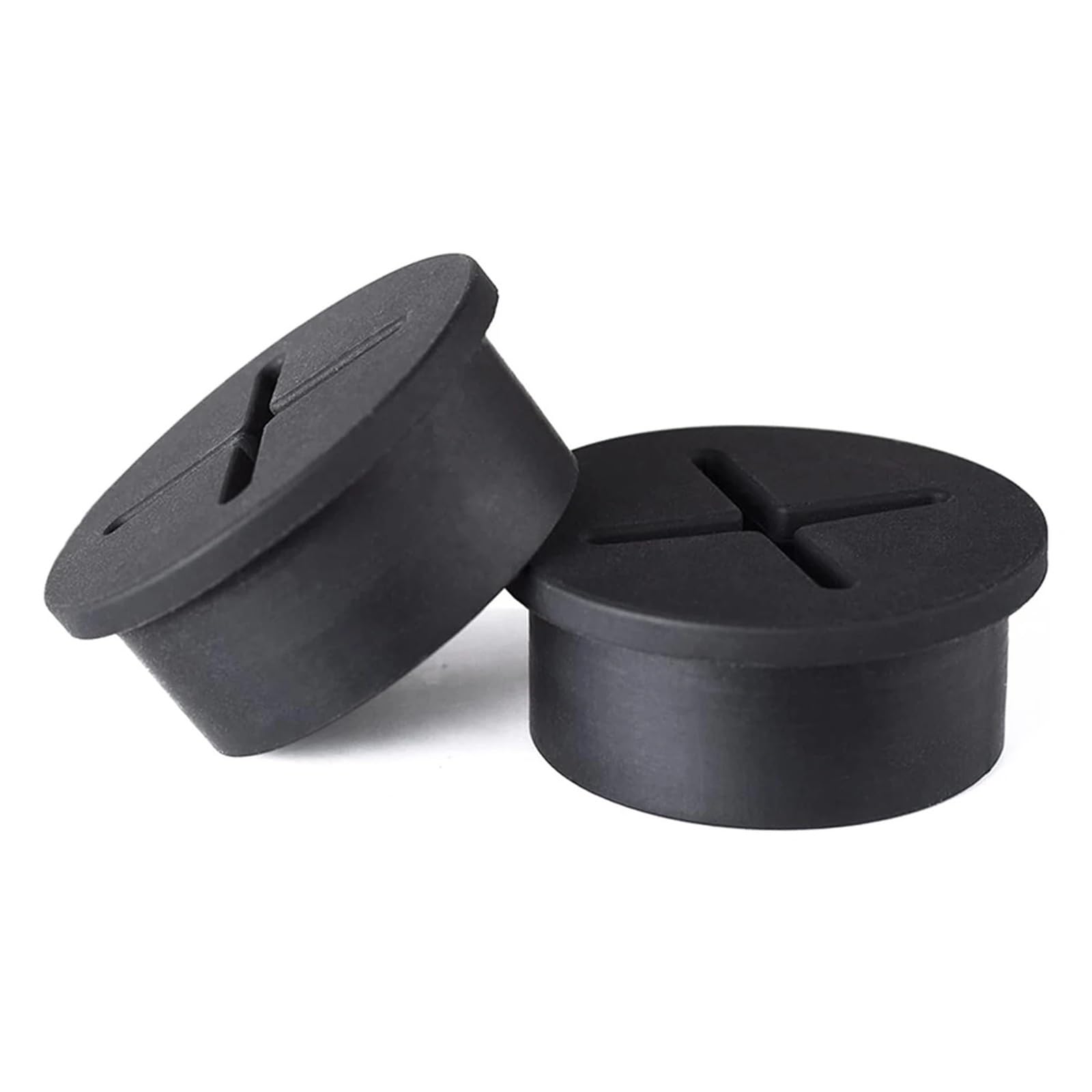 Desk Cable Grommet 30Pcs Desk Cord Grommet Wire Organizer Cable Pass Through Round Gasket(25mm Black)