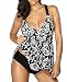 Blugibedramsh Womens V Neck Tankini Swimsuits Open Back Two Piece Bathing Suits Swimwear Beachwer With Briefs