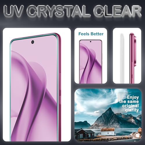 Image of FIRST MART Military Grade UV Tempered Glass For Vivo V60e 5G (6.77 Inch) With Edge To Edge Full Screen Coverage & Easy UV Installation Kit | Crystal Clear, Pack of 2