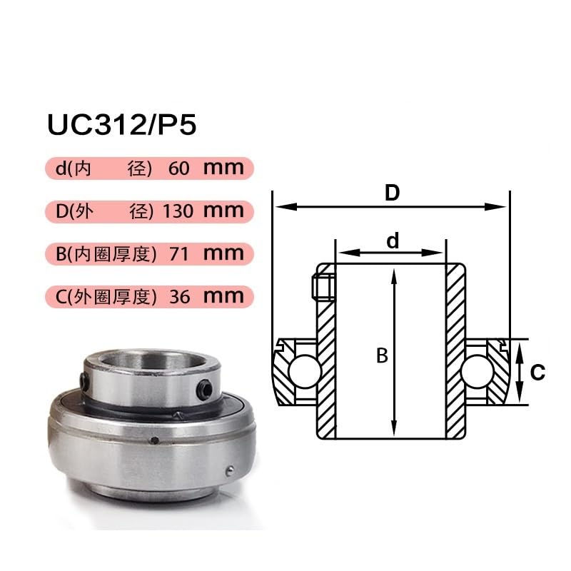 Roulement moissonneuse-batteuse UC312 pour remplacer vos paliers usés - 3
