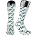 Produktbild HiExotic Strümpfe Breathable Extra Long Cotton Mid Thigh High Wooden Dala Horses Exotic Psychedelic Print Compression High Tube Thigh Boot Stockings Knee High Women Girl