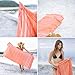 Ray Silver Turkish Beach Towel – 100% Cotton 40x71 Quick Dry Oversized Sand Free Lightweight Blanket for Travel Camping Bath Sauna Pool Gym Yoga (1pc - S-Orange)