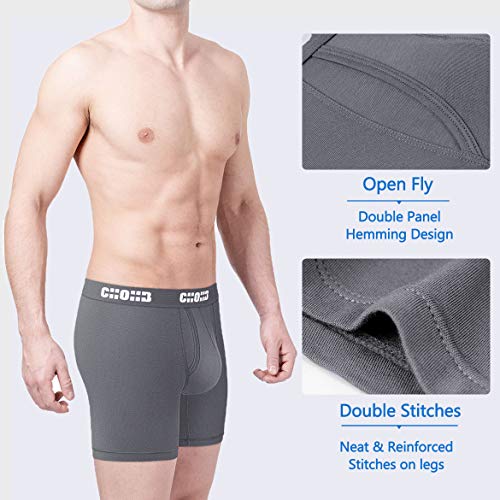 Image of Men's Underwear Micro Modal 3 Pack Boxer Briefs Men Fly
